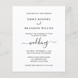 Moderne uitnodiging voor eenvoudige budgetvriendel