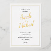 Moderne uitnodiging voor eenvoudige weddenschappen (Voorkant)