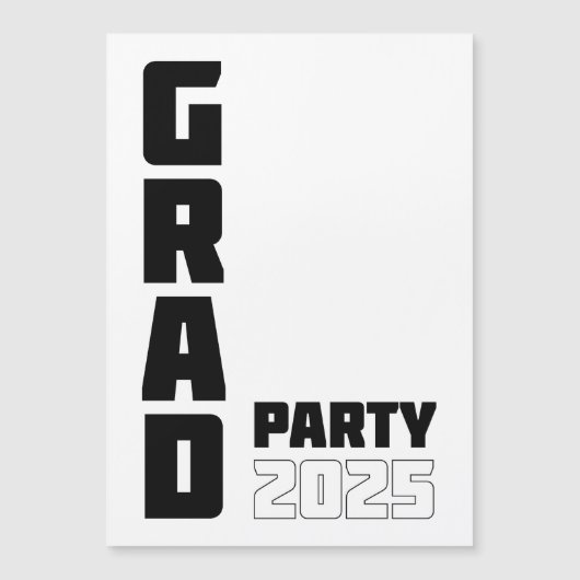 Moderne uitnodiging voor eindexamenfeest 2025! magnetische uitnodiging (Voorkant)
