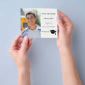Moderne uitnodiging voor eindexamenfeest jongen bu flyer (Hand)