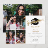 Moderne uitnodiging voor eindexamenfeest met fotoc (Voorkant / Achterkant)