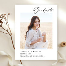 Moderne uitnodiging voor elegant FOTO-graduatie