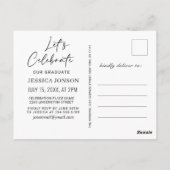 Moderne uitnodiging voor elegant FOTO-graduatie (Achterkant)