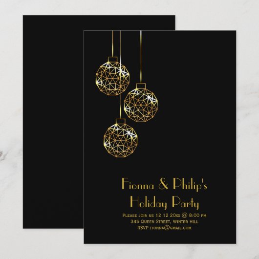 Moderne uitnodiging voor feestdag (Voorkant / Achterkant)