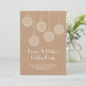 Moderne uitnodiging voor feestdag - bruin (Staand voorkant)