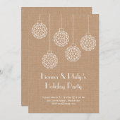 Moderne uitnodiging voor feestdag - bruin (Voorkant / Achterkant)