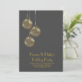 Moderne uitnodiging voor feestdag - grijs (Staand voorkant)