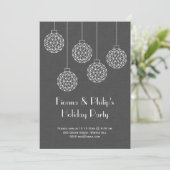 Moderne uitnodiging voor feestdag - grijs (Staand voorkant)