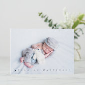 Moderne uitnodiging voor foto-baptisme (Staand voorkant)