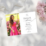 Moderne uitnodiging voor foto-Bridal<br><div class="desc">Verstuur prachtige en unieke moderne fotoBridal Shower-uitnodigingen om uw gasten klaar te maken voor uw geweldige vrijgezellenfeest.</div>