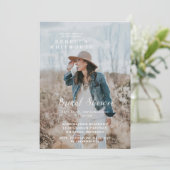 Moderne uitnodiging voor foto-Bridal (Staand voorkant)