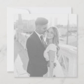 Moderne uitnodiging voor foto-bruiloft (Achterkant)