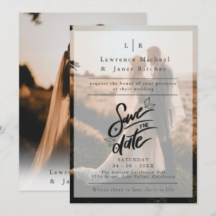 Moderne uitnodiging voor foto-minimalist voor te f