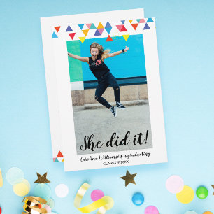Moderne uitnodiging voor foto van Afstuderen in kl