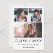 Moderne uitnodiging voor fotocollage Graduation Pa (Voorkant)