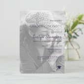 Moderne uitnodiging voor fotograduatie (Staand voorkant)