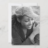 Moderne uitnodiging voor fotograduatie (Achterkant)