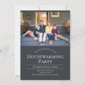 Moderne uitnodiging voor fotokolen Gray Housewarmi (Voorkant)
