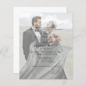 Moderne uitnodiging voor fotoweddenschappen (Voorkant / Achterkant)