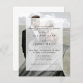 Moderne uitnodiging voor fotoweddenschappen (Voorkant / Achterkant)