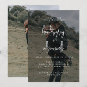 Moderne uitnodiging voor fotoweddenschappen (Voorkant / Achterkant)