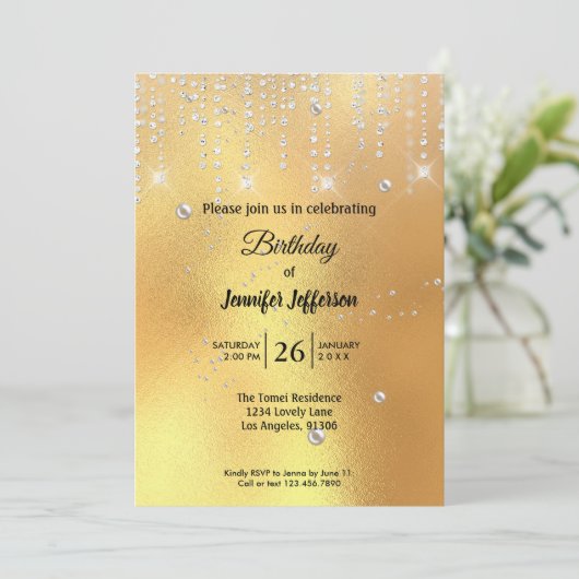 Moderne uitnodiging voor geboorte (Staand voorkant)