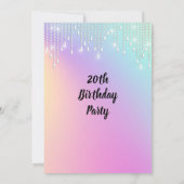 Moderne uitnodiging voor geboorte (Achterkant)