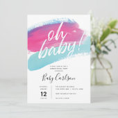 Moderne uitnodiging voor genderonderzoek (Staand voorkant)