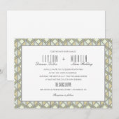 Moderne uitnodiging voor gevierd patroonhuwelijk (Voorkant / Achterkant)