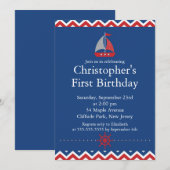 Moderne uitnodiging voor gevierde zadelboot (Voorkant / Achterkant)