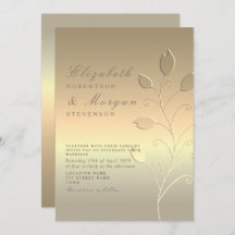 Moderne uitnodiging voor gouden bruiloft