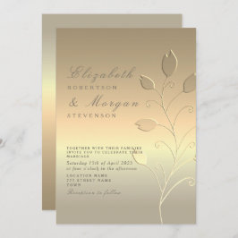 Moderne uitnodiging voor gouden bruiloft