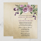 Moderne uitnodiging voor gouden bruiloft (Voorkant / Achterkant)