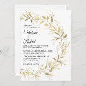 Moderne uitnodiging voor goudweddenschappen (Voorkant / Achterkant)