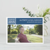 Moderne uitnodiging voor grafisch Afstuderen - bla (Staand voorkant)