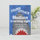 Moderne uitnodiging voor haaienpartij (Staand voorkant)