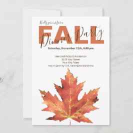 Moderne uitnodiging voor Herfst binnenpartij