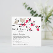 Moderne uitnodiging voor het douchen van oranjevog (Staand voorkant)