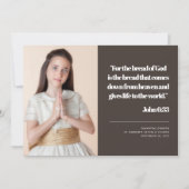 Moderne uitnodiging voor het eerste citaat van de (Voorkant)