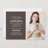 Moderne uitnodiging voor het eerste citaat van de (Achterkant)