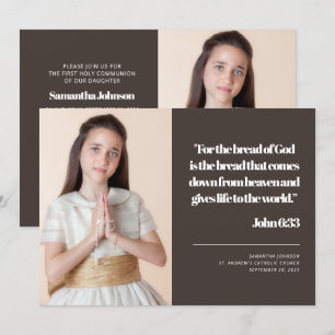 Moderne uitnodiging voor het eerste citaat van de 