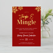 Moderne uitnodiging voor het kerstfeest van Red Go (Staand Voorkant)