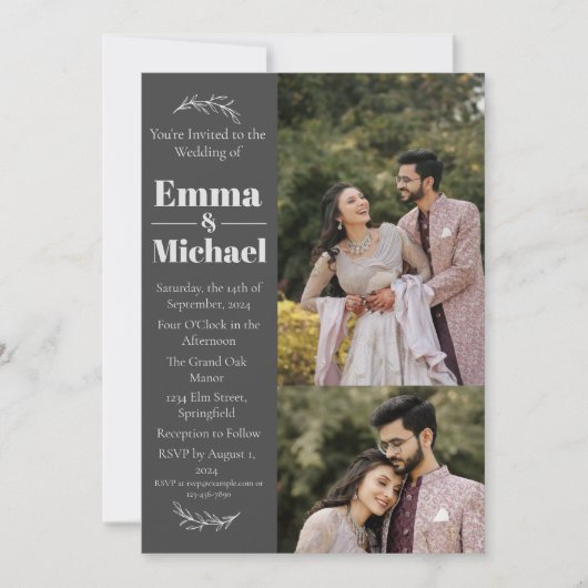 Moderne uitnodiging voor het leggen van een rondje (Voorkant)