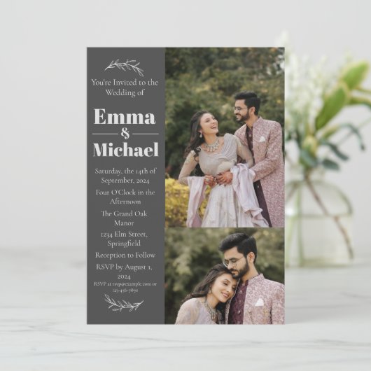 Moderne uitnodiging voor het leggen van een rondje (Staand voorkant)