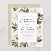 moderne uitnodiging voor het lijst van de floral  (Voorkant / Achterkant)