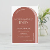 Moderne uitnodiging voor het opwarmen van rosewood (Staand voorkant)