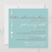 Moderne uitnodiging voor het uitzenden van een bru (Achterkant)