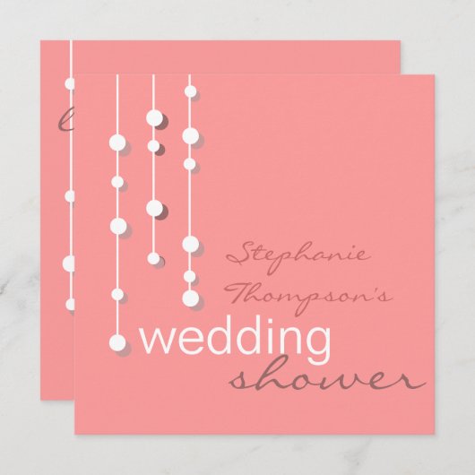 Moderne uitnodiging voor het uitzenden van een bru (Voorkant / Achterkant)