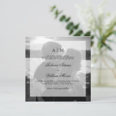 Moderne uitnodiging voor het uitzenden van foto's  (Staand voorkant)