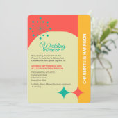 Moderne uitnodiging voor het uitzenden van huwelij (Staand voorkant)